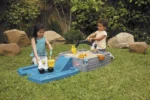 Dirt Diggers Excavator Sandbox for Kids, Including lid and Play Sand Accessories,Multicolor