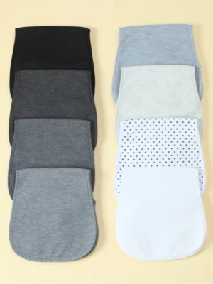 Soft Waterproof Infants Burping Cloths-8 Pcs Baby Boys Burp Rags, 3 Absorbent Layers Design