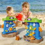 Beach Toy Large Spin Le Water Car Double sided Shower and Water Playing Platform Complete Indoor Set