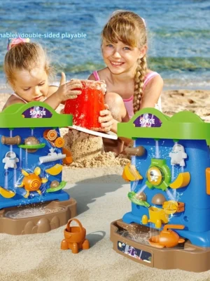 Beach Toy Large Spin Le Water Car Double sided Shower and Water Playing Platform Complete Indoor Set