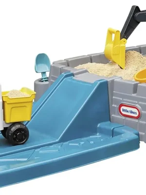 Dirt Diggers Excavator Sandbox for Kids, Including lid and Play Sand Accessories,Multicolor