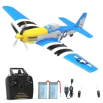 VOLANTEXRC Remote Control Plane 2.4Ghz 4CH 6Axis Gyro Mustang P51D EPP 400mm Wingspan RC Airplane control Fixed Wing 761-5