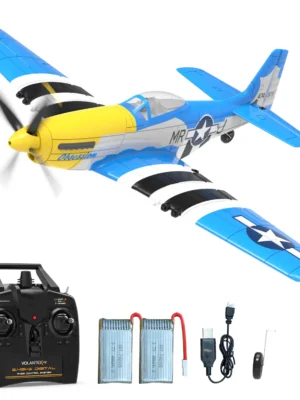 VOLANTEXRC Remote Control Plane 2.4Ghz 4CH 6Axis Gyro Mustang P51D EPP 400mm Wingspan RC Airplane control Fixed Wing 761-5