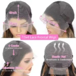 1B/30 Black and Blonde Highlight Body Wave 13x4 Lace Frontal Wigs Human Hair Brazilian Remy Ombre Blonde Colored Lace Front Wig