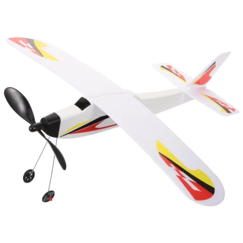 Rubber Band Powered Airplane Toy Easy Assembly Plastic Model Glider Plane Aircraft For Boys Party Favor Rc
