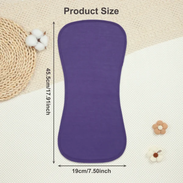 Curved Design Infants Burping Cloths-8 Pcs Waterproof Baby Girls Burp Rags, 3 Absorbent Layers Design