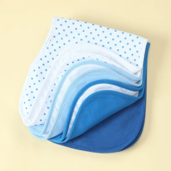 8 Pack Extra Soft Spit Up Rags with 3 Absorbent Layers, Large Waterproof Baby Burp Cloths for Baby Boys