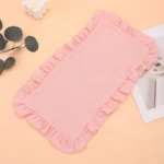 3-piece soft gauze cotton shoulder pad baby burp cloth with ruffles for newborns