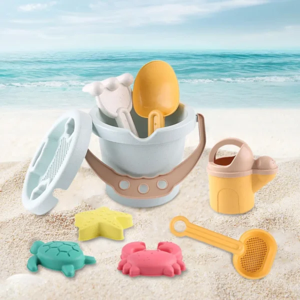 9Pcs Beach Toys Sand Set Montessori Early Educational Sand Casting Building