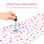 10-Pack Burp Cloths for Baby Girls - Organic Baby Burp Cloth, Baby Washcloths, Burp Rags, Large Burp Clothes