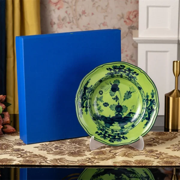 High-end Oriental Series Ceramic 9in Round Soup Plate Square Steak Plate Fruit Pastry Plate Home Decorative Dish